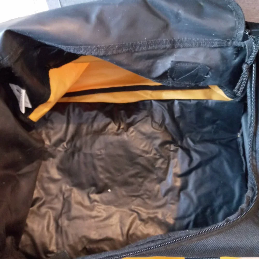 Yellow and black sports bag